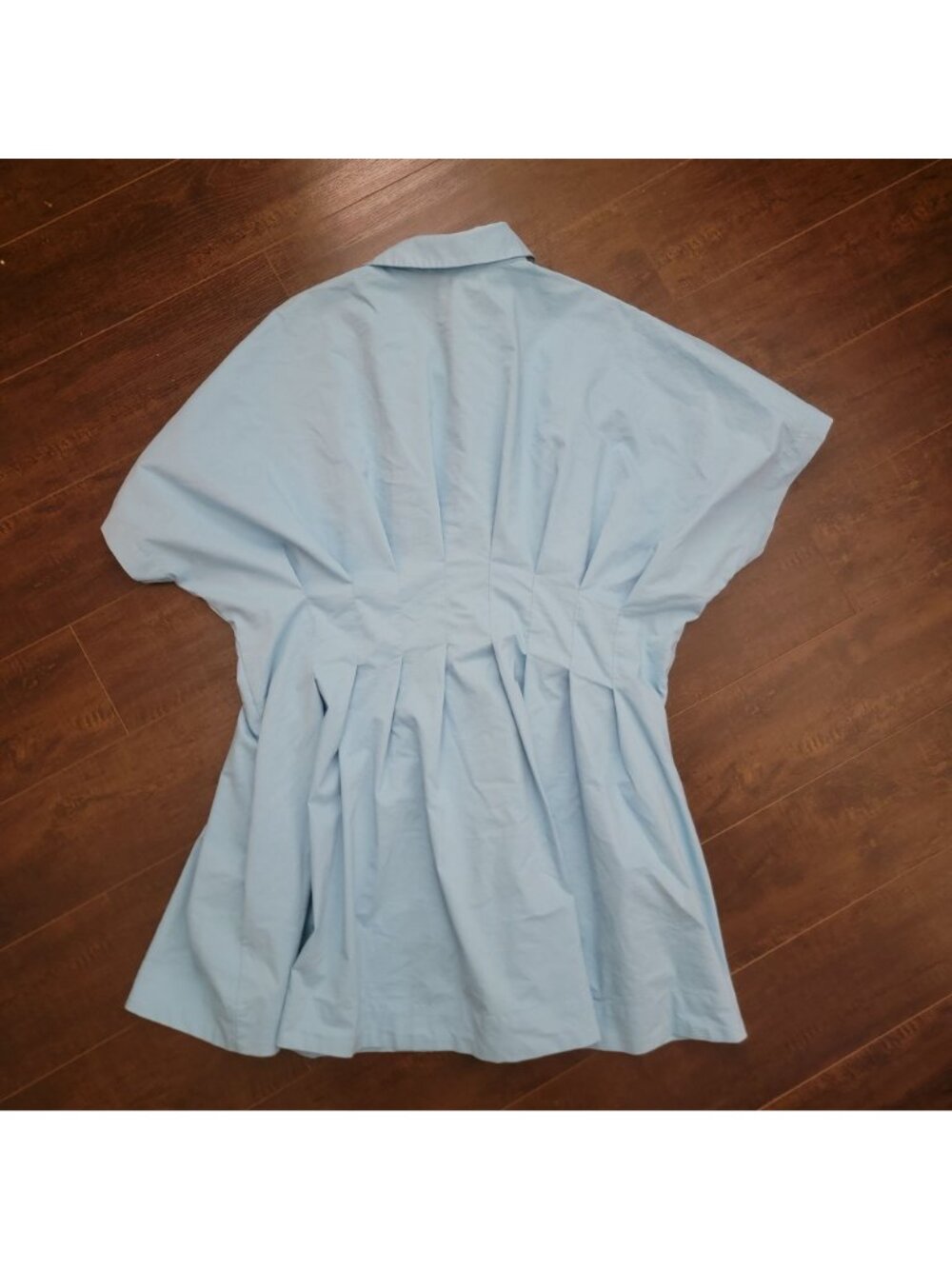 Anthropologie The Tobie Mini Shirt Dress Vintage Charming Sky Blue Womens 2X - Picture 3 of 9